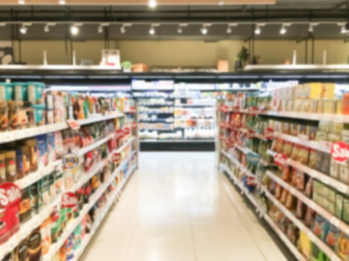 Abstract blur supermarket