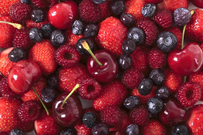 Mixed berries closeup