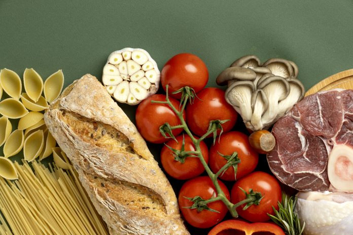 top-view-delicious-food-arrangement