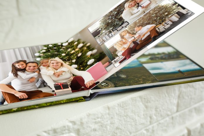 photo book with christmas photos
