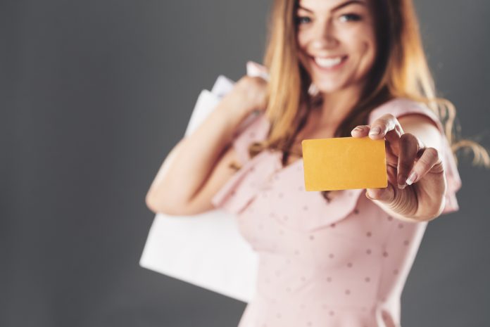 Woman with discount card